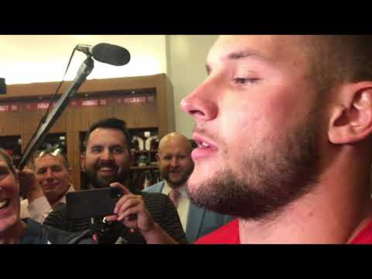 San Francisco 49ers' Nick Bosa gets revenge on Cleveland Browns' Baker  Mayfield over flag-planting incident