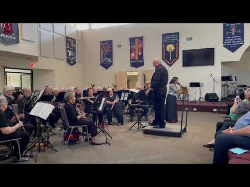 A screenshot from video showing New Horizons Band of Sonoma County in concert, Sunday, May 15, 2022.
